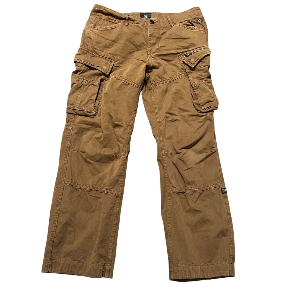 G Star Raw Rovic Zip 3D Tapered Cargo Pants Brown Men's 34 (36x30) Straight Fit